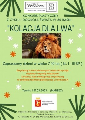 Kolacja dla lwa - konkurs plastyczny w Wawrze