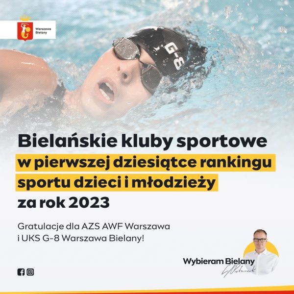 Bielańskie kluby sportowe w czołówce rankingu