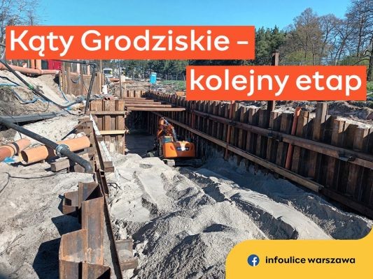 Kolejny etap przebudowy ulicy Kąty Grodziskie na Białołęce