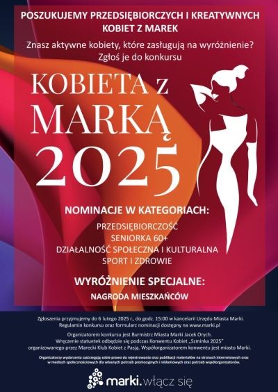 Zgłoś kandydatkę do Kobiety z Marką 2025 - konkurs